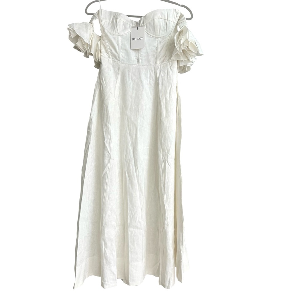 Bardot | Sigma Off-Shoulder Linen Dress - Picture 6 of 6